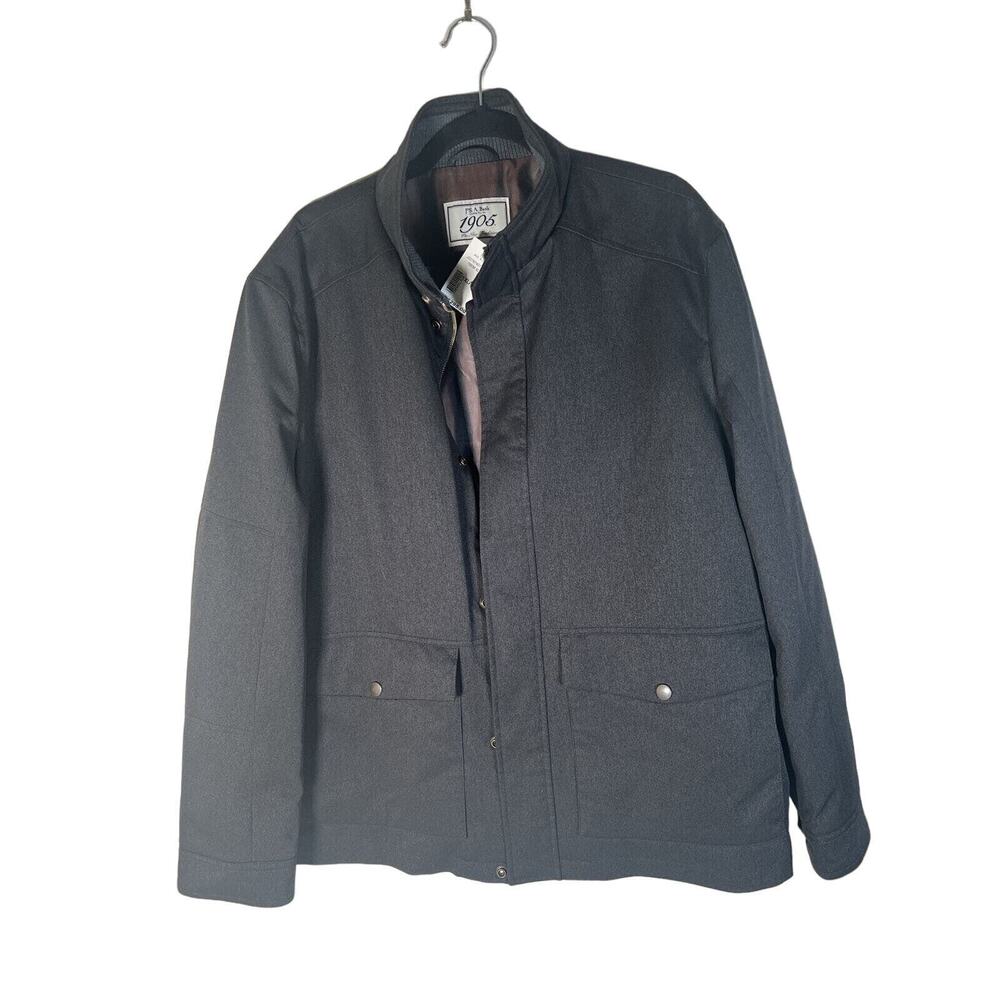 Joseph A Banks Heavy Quilted Black Jacket Size Xl